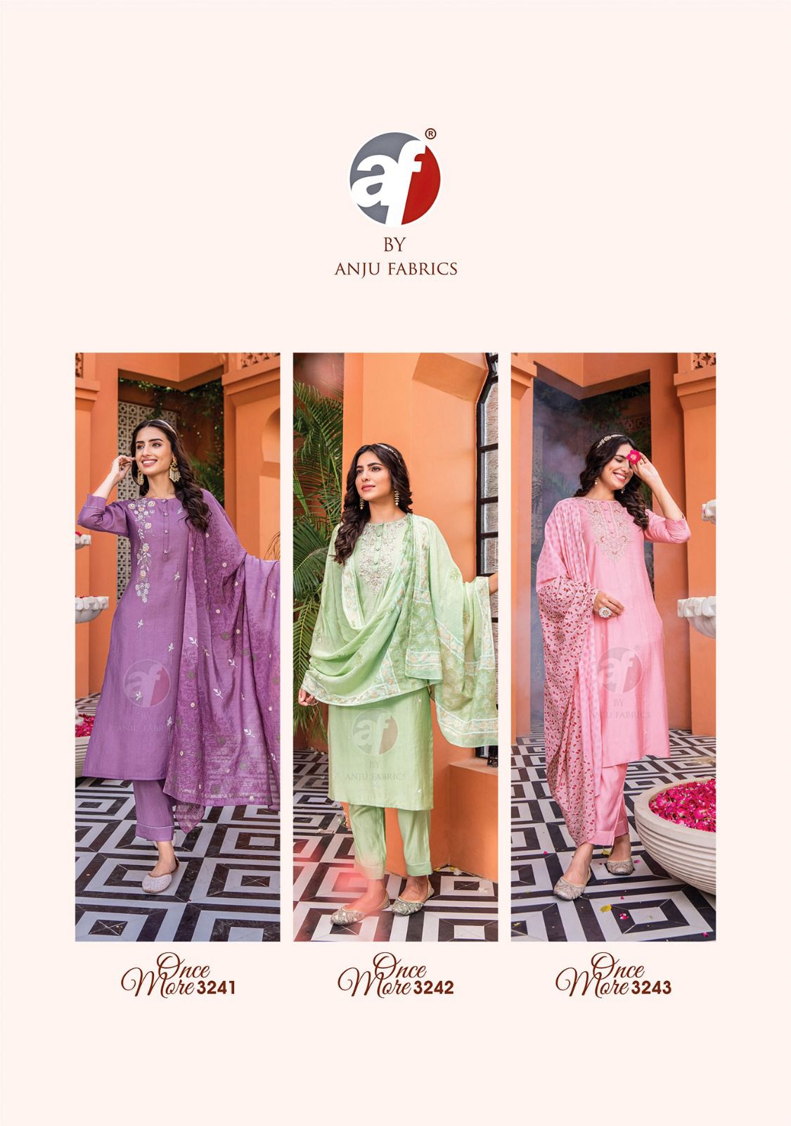 Once More Vol 3 Nylon Viscose Readymade Suits Catalog